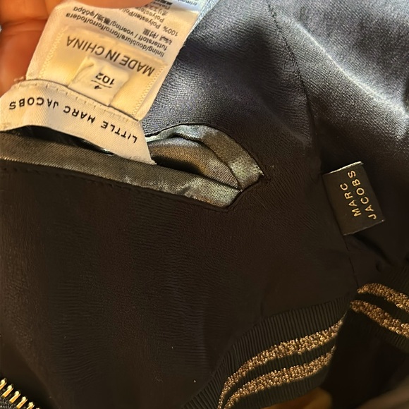 Little Marc Jacobs Star Swan Satin Reversible Black Gold Jacket Size 4 Kids New! - Picture 12 of 16